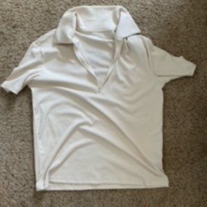 T-shirt, zipper, M, SHEIN, Tan
